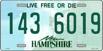 NH license plate 1436019