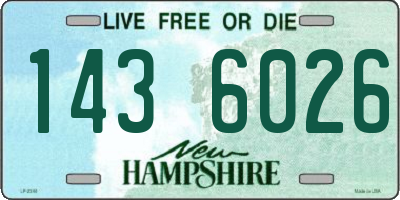 NH license plate 1436026