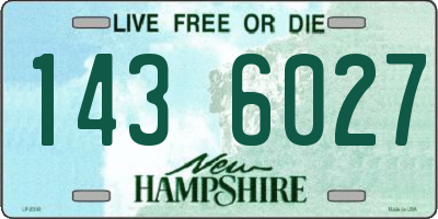 NH license plate 1436027