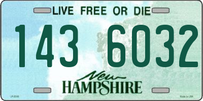 NH license plate 1436032