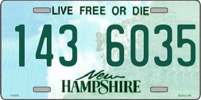 NH license plate 1436035