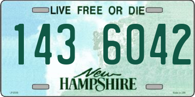 NH license plate 1436042