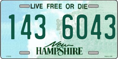 NH license plate 1436043