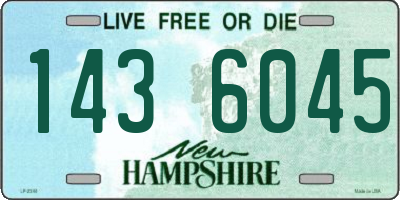 NH license plate 1436045