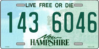 NH license plate 1436046