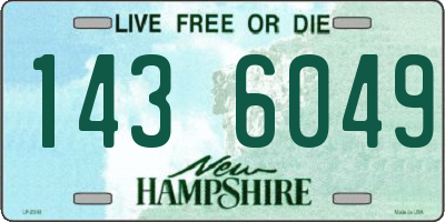 NH license plate 1436049