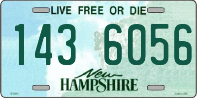 NH license plate 1436056