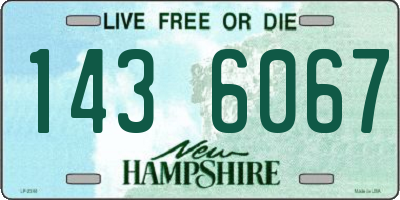 NH license plate 1436067