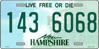 NH license plate 1436068