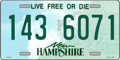 NH license plate 1436071