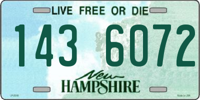 NH license plate 1436072