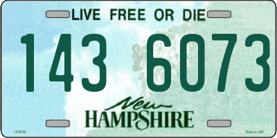 NH license plate 1436073