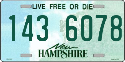 NH license plate 1436078