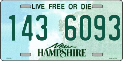 NH license plate 1436093