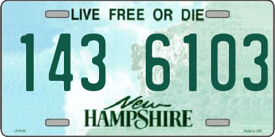 NH license plate 1436103