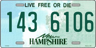 NH license plate 1436106
