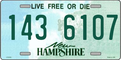 NH license plate 1436107