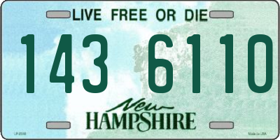 NH license plate 1436110