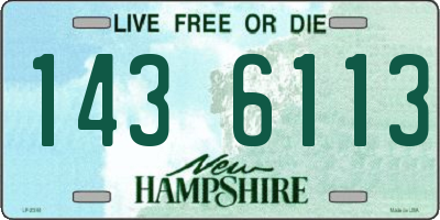 NH license plate 1436113