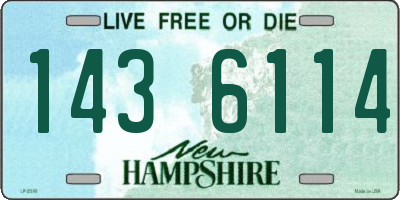 NH license plate 1436114