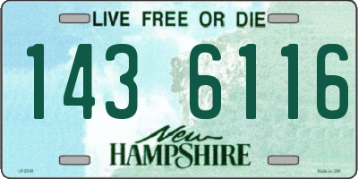 NH license plate 1436116