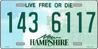 NH license plate 1436117