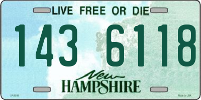 NH license plate 1436118