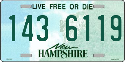 NH license plate 1436119