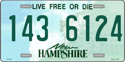 NH license plate 1436124