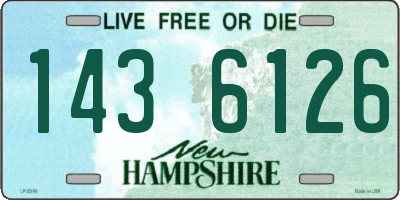 NH license plate 1436126