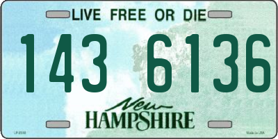 NH license plate 1436136