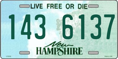 NH license plate 1436137