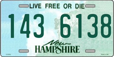 NH license plate 1436138