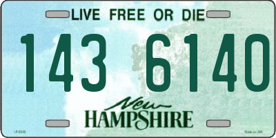 NH license plate 1436140