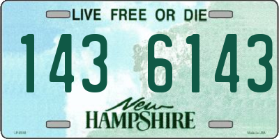 NH license plate 1436143