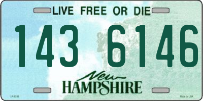 NH license plate 1436146