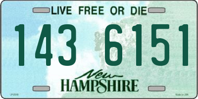 NH license plate 1436151