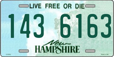 NH license plate 1436163