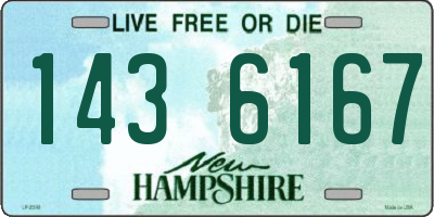 NH license plate 1436167