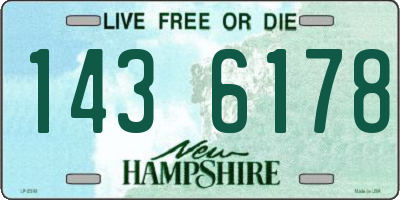 NH license plate 1436178