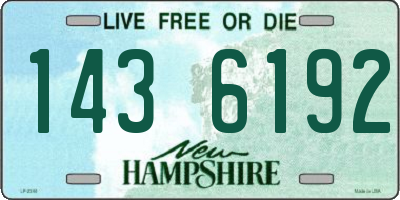NH license plate 1436192