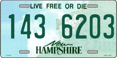 NH license plate 1436203