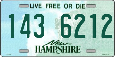 NH license plate 1436212