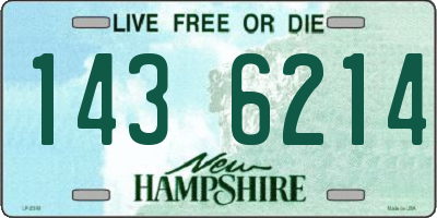 NH license plate 1436214