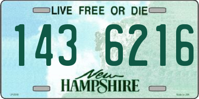 NH license plate 1436216