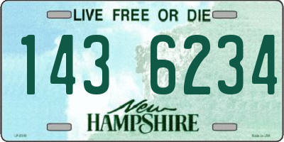 NH license plate 1436234