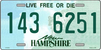 NH license plate 1436251