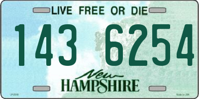 NH license plate 1436254