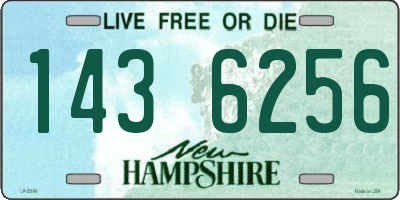 NH license plate 1436256