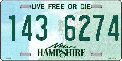 NH license plate 1436274
